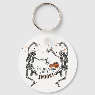 Dancing Skeletons Halloween  Key Ring