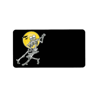 Dancing Skeletons Halloween Label