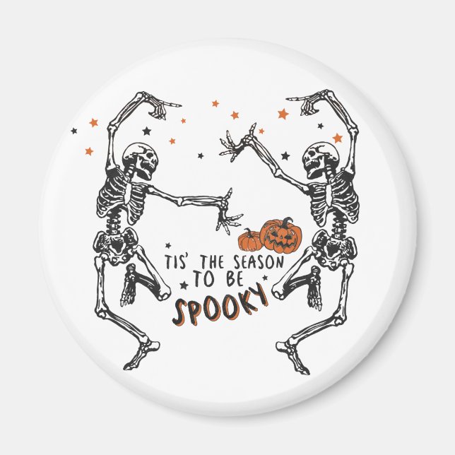 Dancing Skeletons Halloween Magnet (Front)