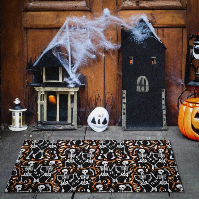 Dancing Skeletons Halloween or Day of the Dead Doormat (Creator Uploaded)