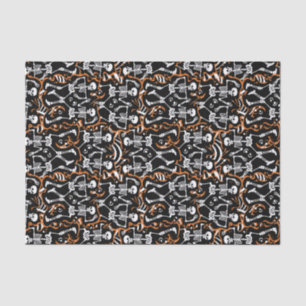 Dancing Skeletons Halloween or Day of the Dead Tissue Paper