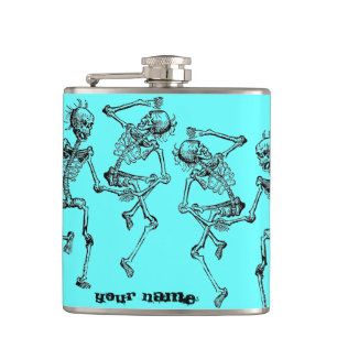Dancing Skeletons Halloween Party Hip Flask Gift