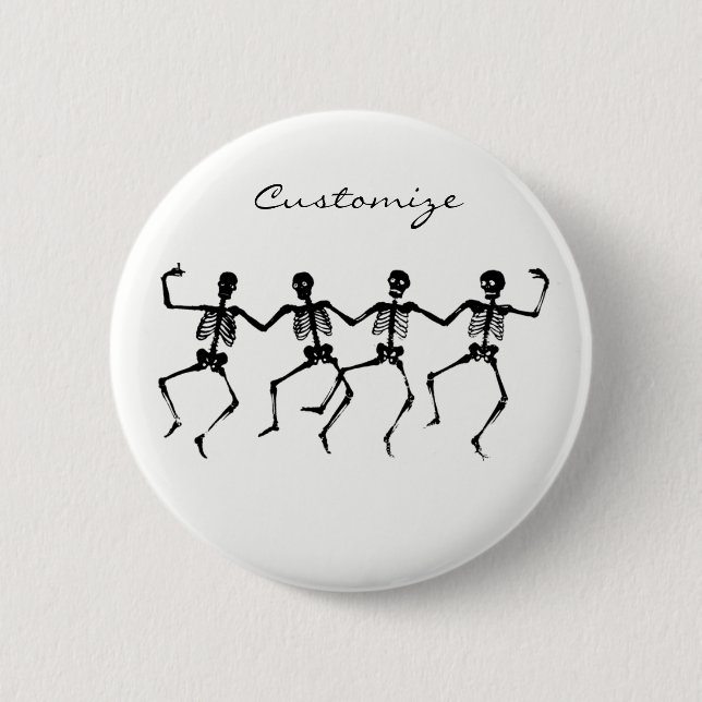 Dancing Skeletons Halloween Thunder_Cove 6 Cm Round Badge (Front)