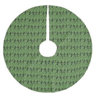 Dancing Skeletons Halloween Thunder_Cove Brushed Polyester Tree Skirt