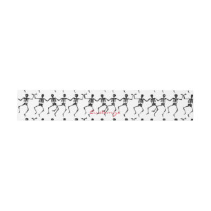Dancing Skeletons Halloween Thunder_Cove Invitation Belly Band