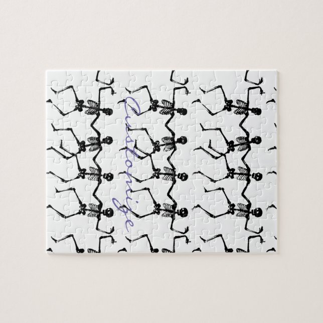 Dancing Skeletons Halloween Thunder_Cove Jigsaw Puzzle (Horizontal)