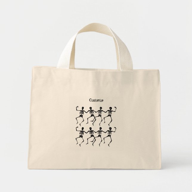 Dancing Skeletons Halloween Thunder_Cove  Mini Tote Bag (Front)