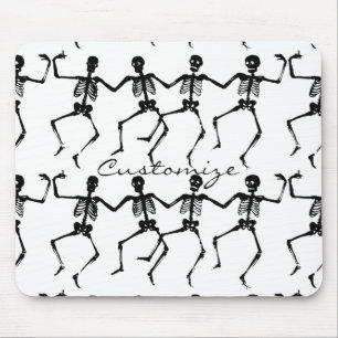 Dancing Skeletons Halloween Thunder_Cove Mouse Pad