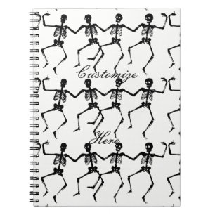 Dancing Skeletons Halloween Thunder_Cove Notebook