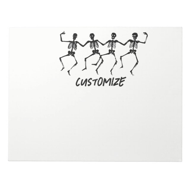 Dancing Skeletons Halloween Thunder_Cove Notepad (Front)