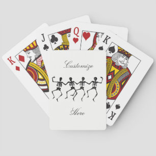 Dancing Skeletons Halloween Thunder_Cove Playing Cards
