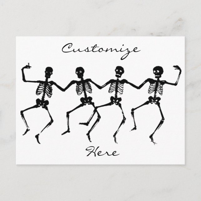 Dancing Skeletons Halloween Thunder_Cove Postcard (Front)