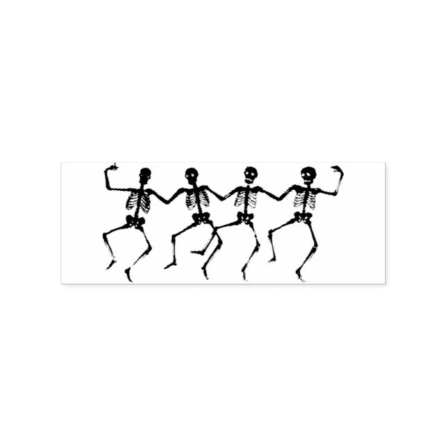 Dancing Skeletons Halloween Thunder_Cove Rubber Stamp (Imprint)