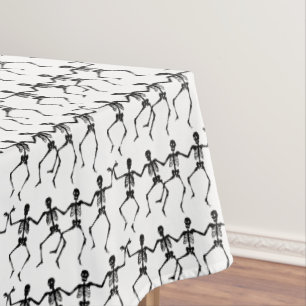 Dancing Skeletons Halloween Thunder_Cove Tablecloth