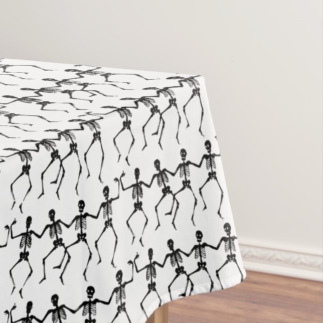 Dancing Skeletons Halloween Thunder_Cove Tablecloth (In Situ)