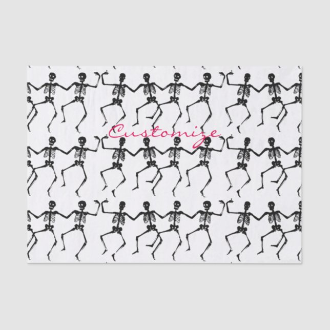 Dancing Skeletons Halloween Thunder_Cove Tissue Paper (Front)