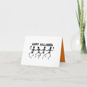 Dancing Skeletons Happy Halloween Card
