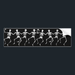 Dancing Skeletons II Bumper Sticker<br><div class="desc">Images of white dancing skeletons.</div>