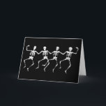 Dancing Skeletons II Card<br><div class="desc">Images of white dancing skeletons.</div>
