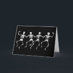 Dancing Skeletons II Card<br><div class="desc">Images of white dancing skeletons.</div>