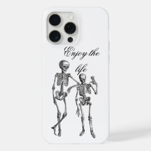 Dancing Skeletons Illustration iPhone 15 Pro Max Case