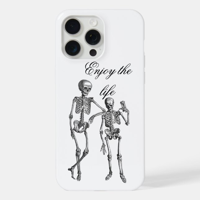 Dancing Skeletons Illustration  iPhone Case (Back)
