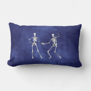 Dancing Skeletons in Purple Haze Lumbar Pillow
