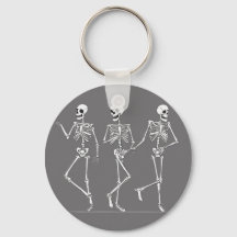 Dancing skeletons keychain