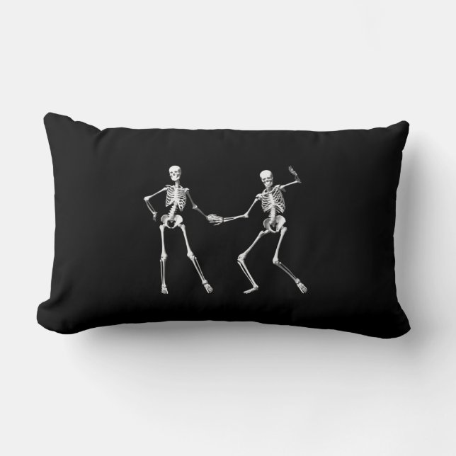 Dancing Skeletons Lumbar Pillow (Front)
