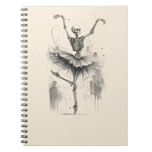 Dancing Skeletons Prima Ballerina Ballet Notebook