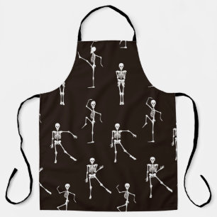 Dancing Skeletons: Quirky Seamless Background Apron