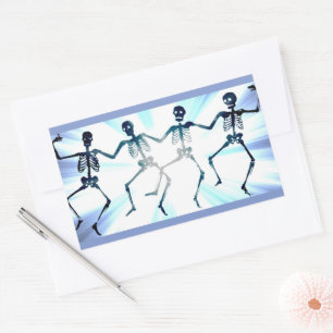 Dancing Skeletons Rectangular Sticker