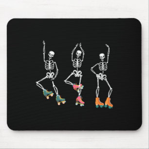 Dancing Skeletons Roller Skate Roller Skater Rolle Mouse Pad