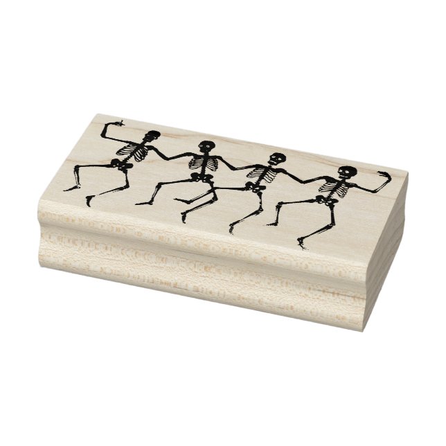 Dancing skeletons rubber stamp (Stamp)