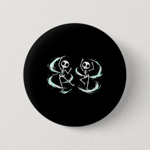 Dancing Skeletons Spooky Cute Halloween Graphic 6 Cm Round Badge
