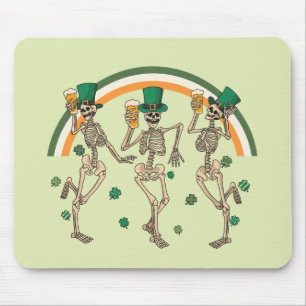 Dancing Skeletons St Patrick Mouse Pad