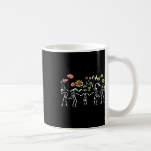 Dancing Skeletons Vintage Floral Skeleton Flower H Coffee Mug