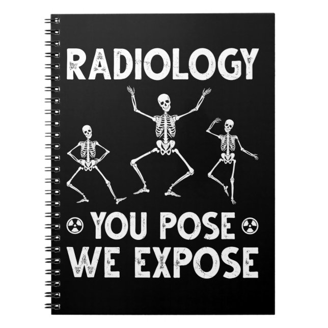Dancing Skeletons Xray Radiology Humour Notebook (Front)