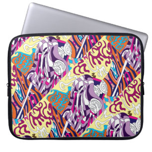 "Dancing Sky Reaching Hill" Abstract Art Laptop Sleeve