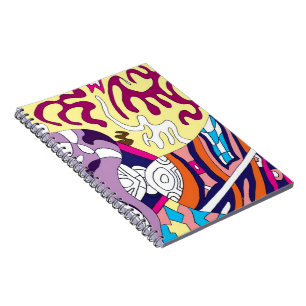 "Dancing Sky Reaching Hill" Abstract Art Notebook