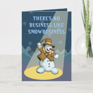 dancing snowman holiday greetingcard card