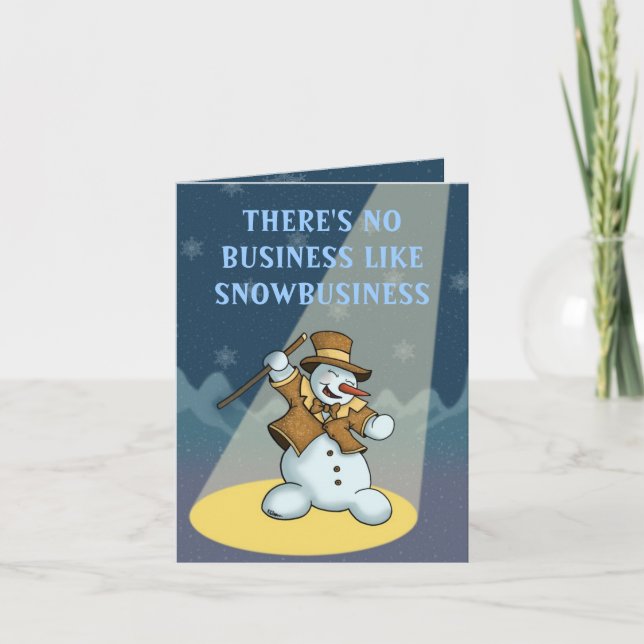 dancing snowman holiday notecard (Front)