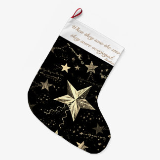 Dancing Star in the Night Large Christmas Stocking