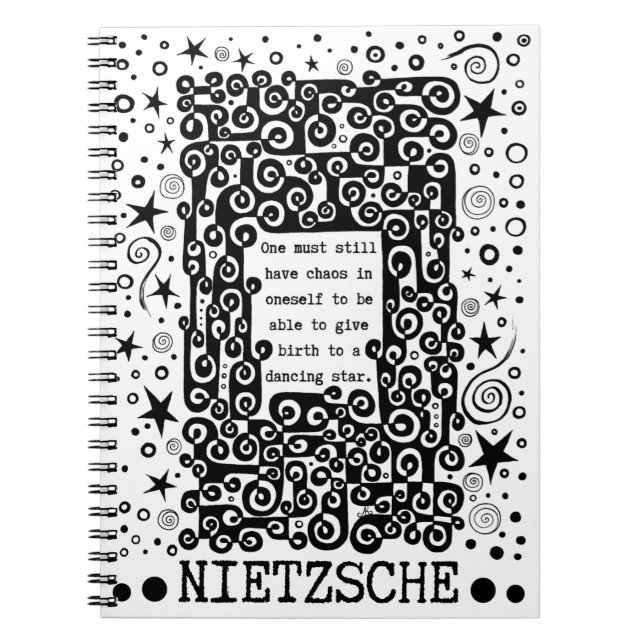 Dancing STAR quote by Nietzsche Notebook (Front)