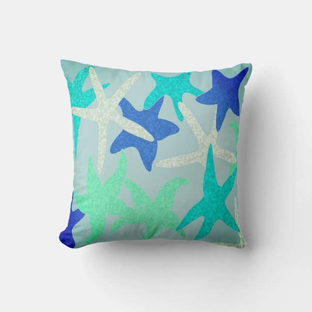 Dancing Starfish Throw Pillow (Front)