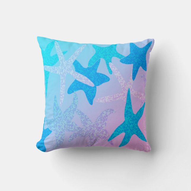 Dancing Starfish Throw Pillow (Front)