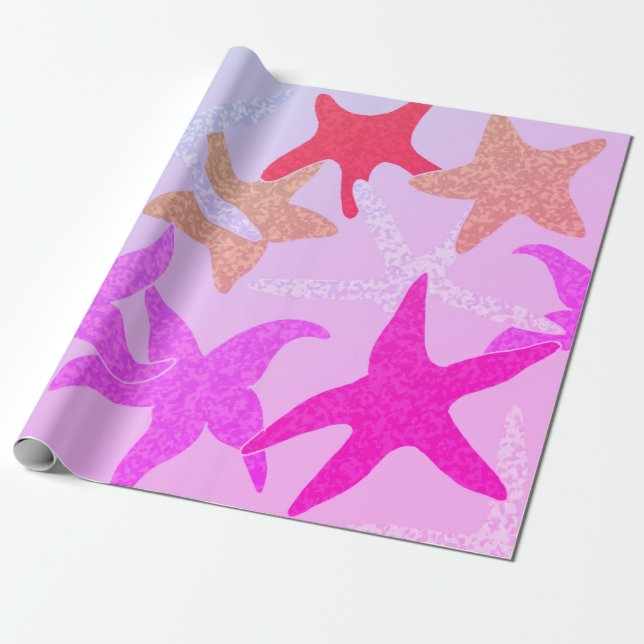 Dancing Starfish Wrapping Paper (Unrolled)