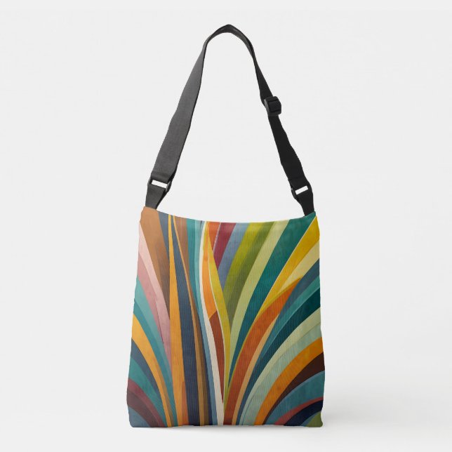 Dancing Stripes in Colour Crossbody Bag (Front)