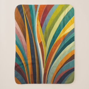 Dancing Stripes in Colour Sherpa Blanket