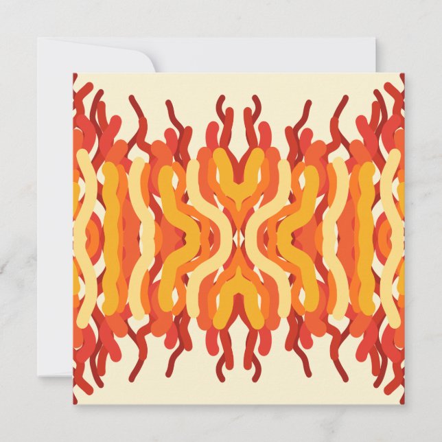 Dancing Sunburst Pop Of Colour Abstract Art Card (Front)